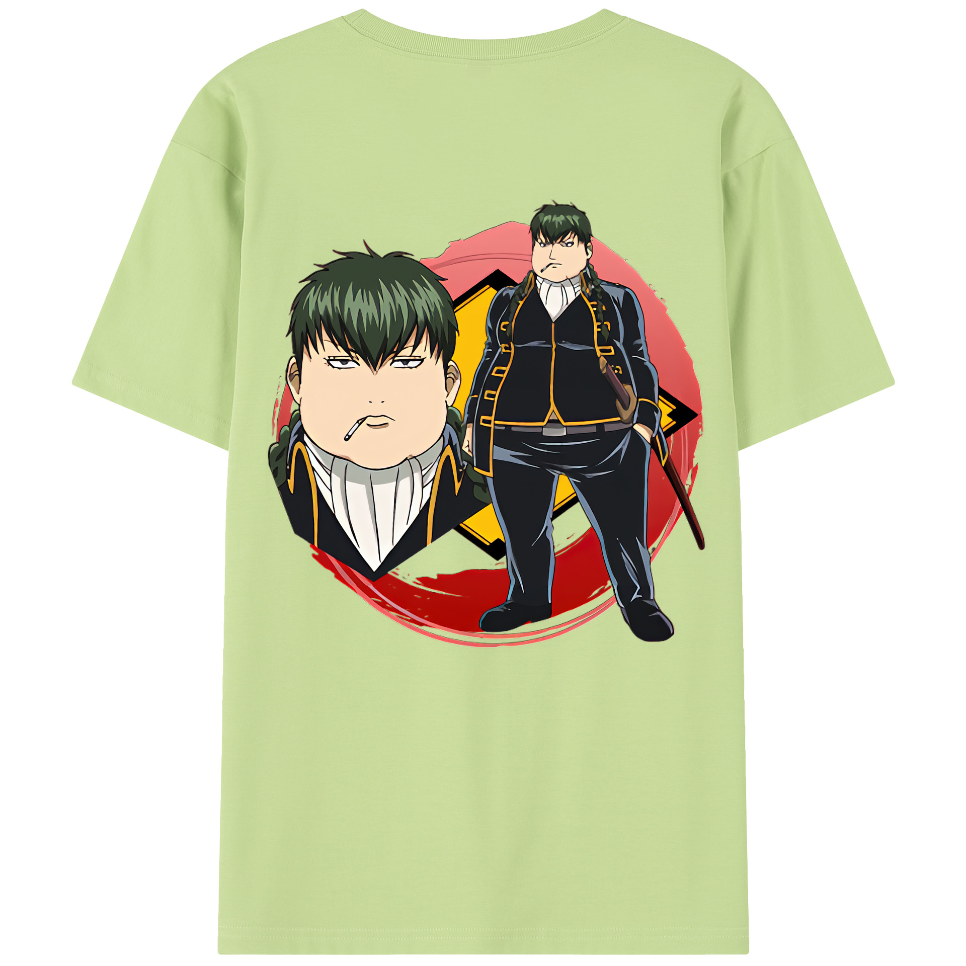（画像用） ぎんたま 坂田銀時（さかたぎんとき） 神楽 志村新八（しむら しんぱち） GINTAMA Sakata Gintoki Kagura Shimura Shinpachi 綿100％半袖Tシャツ（背面プリント）